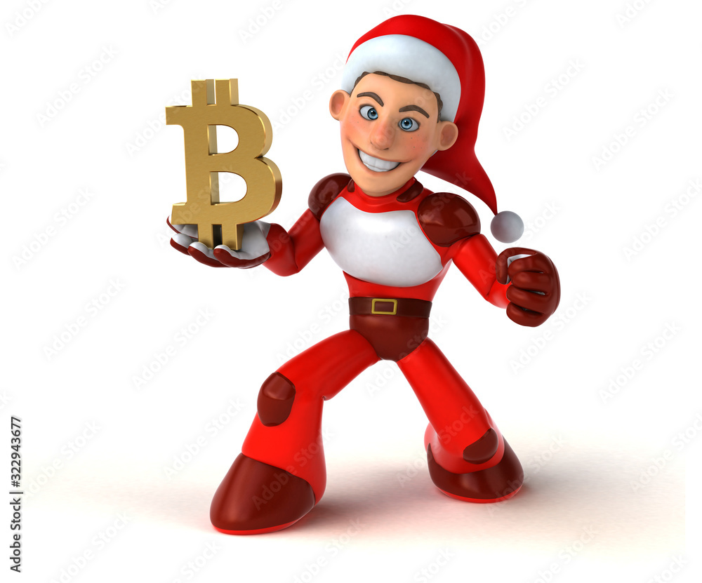 Fun Super Santa Claus - 3D Illustration Fun Super Santa Claus - 3D Illustration
