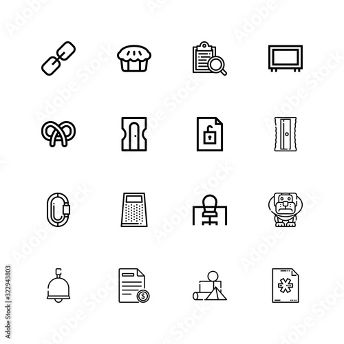 Editable 16 clip icons for web and mobile