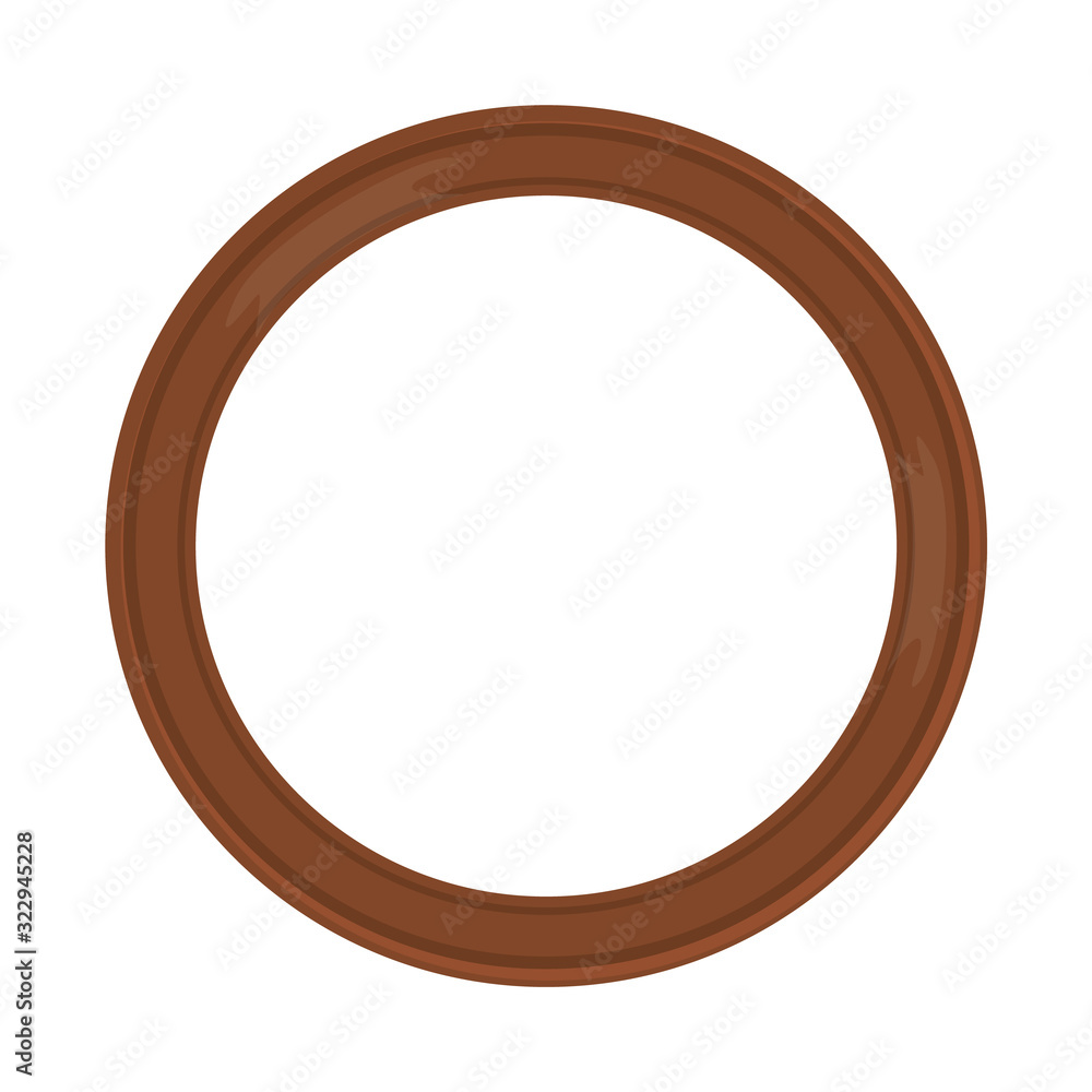Wooden frame hanging on the wall vector isolated Wooden frame hanging on the wall vector isolated