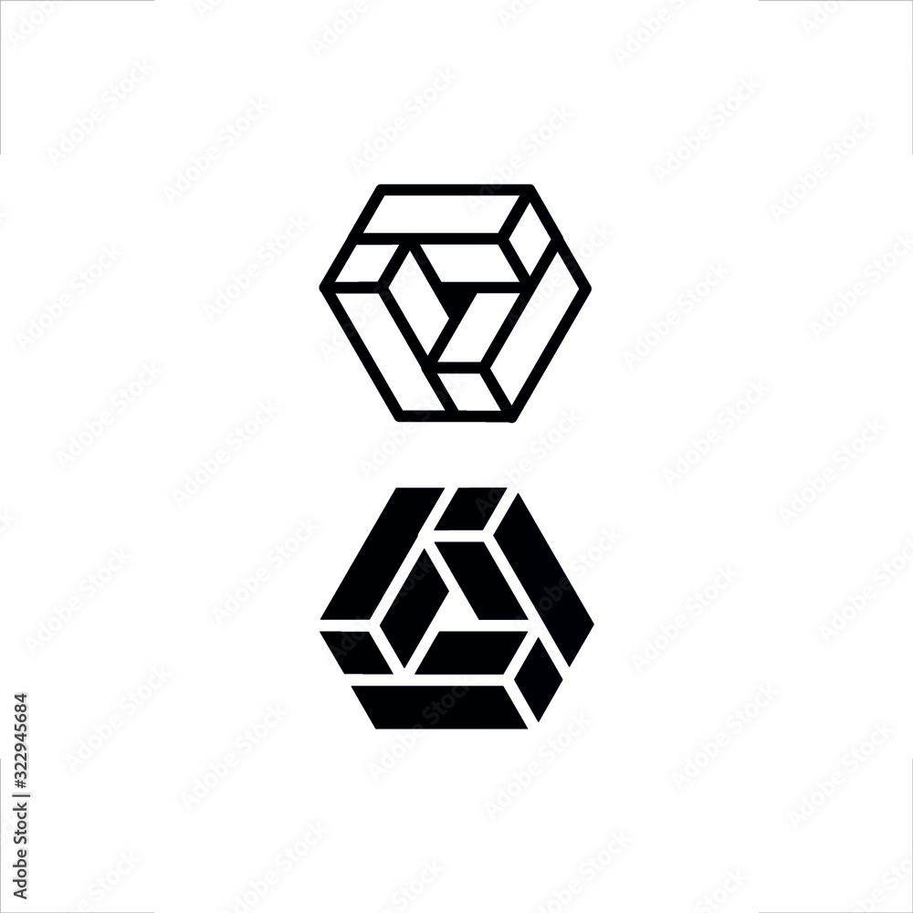 blocks logo hexagonal design united blocks logo hexagonal design united