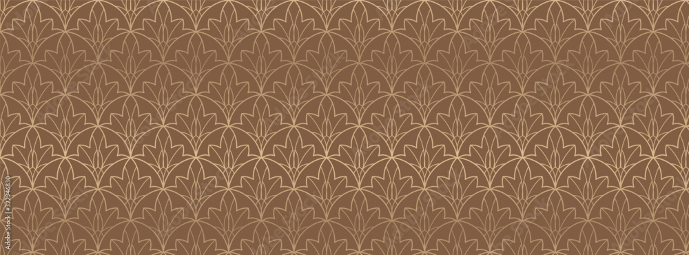 Luxury Wallpaper Vector. Golden Fabric design texture with 17:9 size. Art decoration with Geometric pattern consisting of lines, Trendy style background for Wrapping paper, cover background and print. Luxury Wallpaper Vector. Golden Fabric design texture with 17:9 size. Art decoration with Geometric pattern consisting of lines, Trendy style background for Wrapping paper, cover background and print.