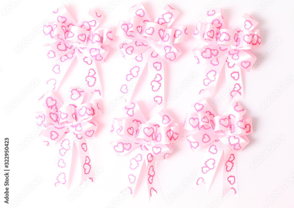 Pink bow isolated on white background. Pink bow isolated on white background.