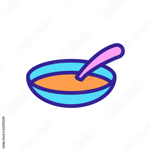 Feeding baby icon vector. Thin line sign. Isolated contour symbol illustration