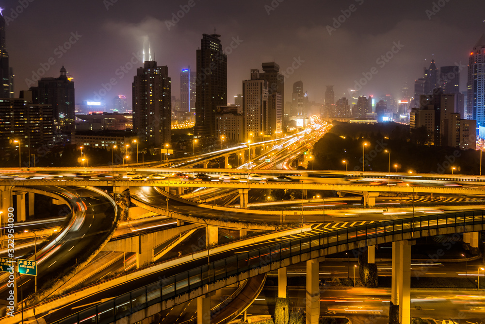 Naklejka premium China Shanghai City Scenery