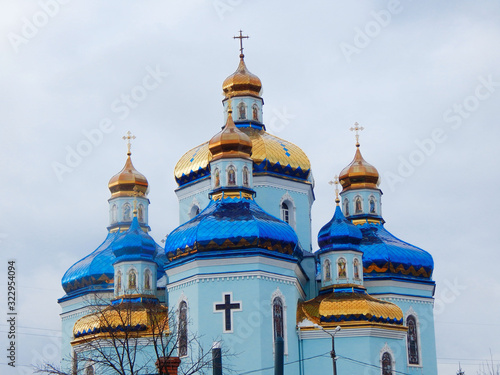 orthodox temple, gilding on the roof
