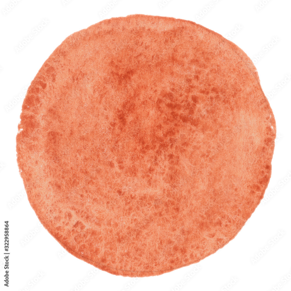 Abstraction hand drawn brown watercolor circle isolated on white background. Abstraction hand drawn brown watercolor circle isolated on white background.