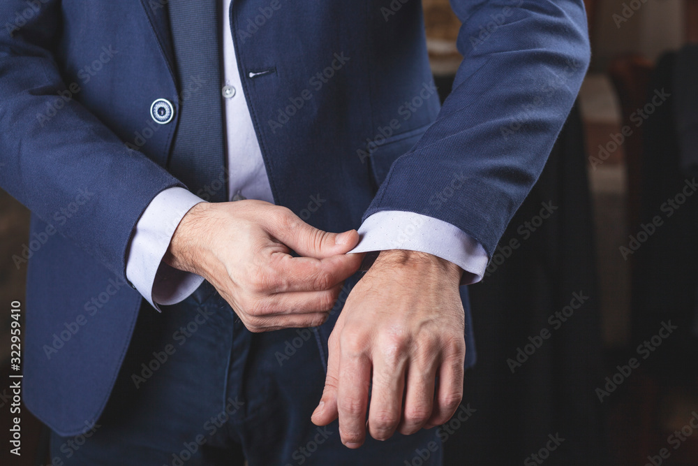 Obraz premium man hand shirt