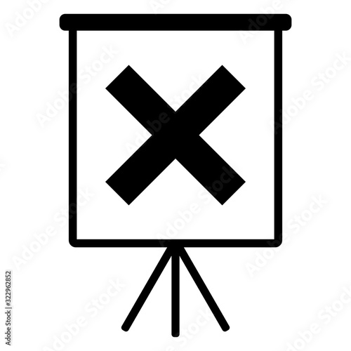 Kreuzung und Flipchart