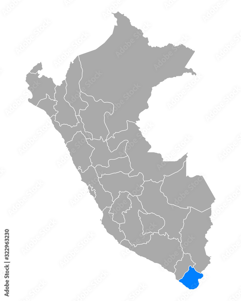 Karte von Tacna in Peru