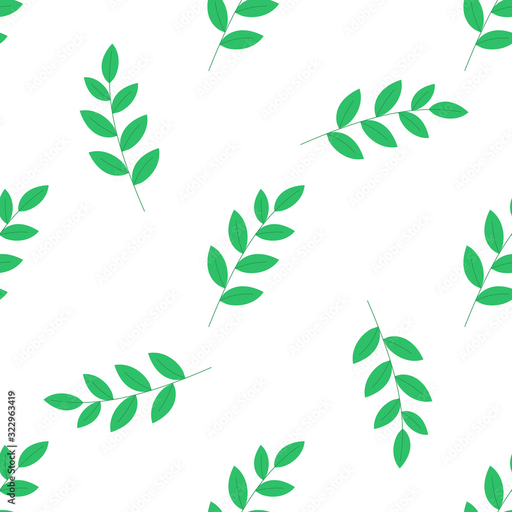 Seamless light green leaf pattern. Vector illustration Seamless light green leaf pattern. Vector illustration