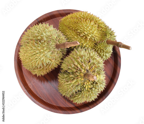 Durian in the wooden salver