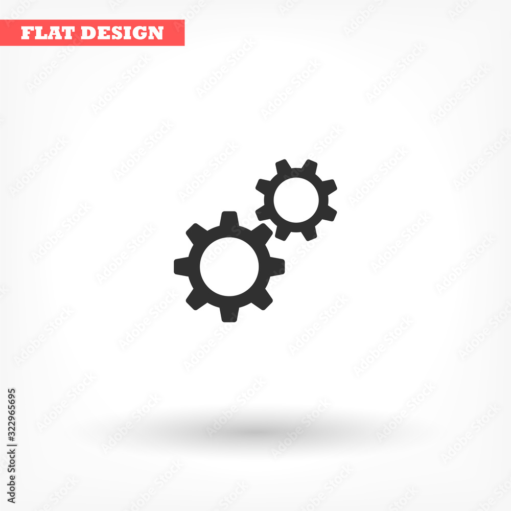 Gears vector icon , lorem ipsum Flat design Gears vector icon , lorem ipsum Flat design