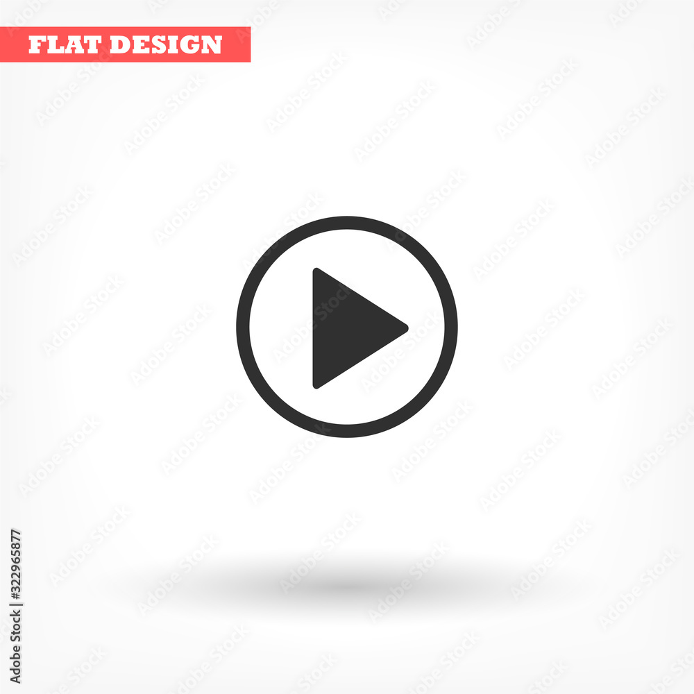 Play vector icon , lorem ipsum Flat design Play vector icon , lorem ipsum Flat design