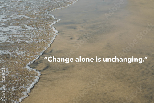 Wise quote by ancient Greek philosopher Heraclitus against nature background