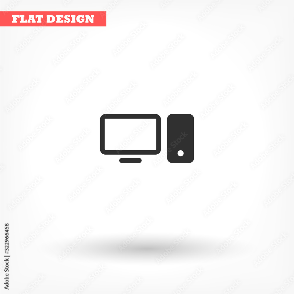 Computer vector icon , lorem ipsum Flat design Computer vector icon , lorem ipsum Flat design