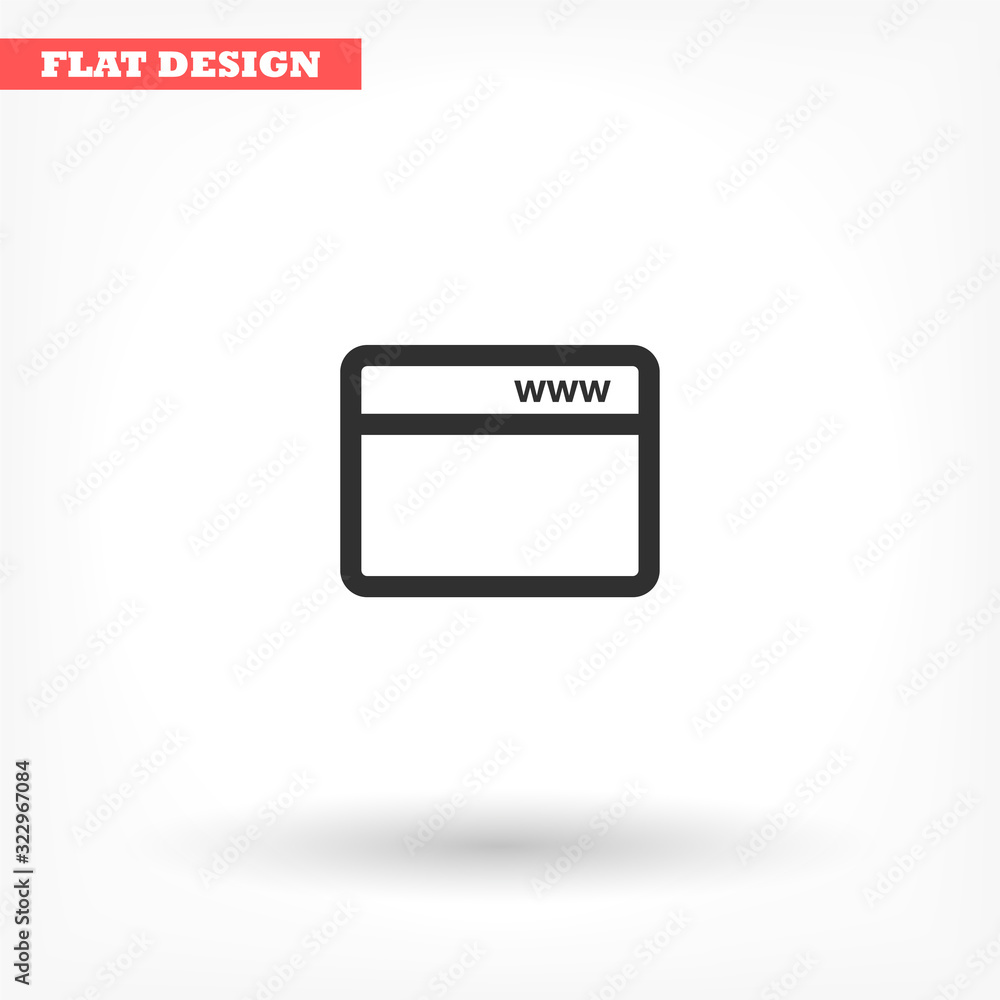 Webpage vector icon , lorem ipsum Flat design Webpage vector icon , lorem ipsum Flat design