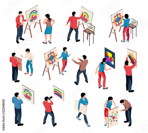 Isometric Artist Exhibition Set