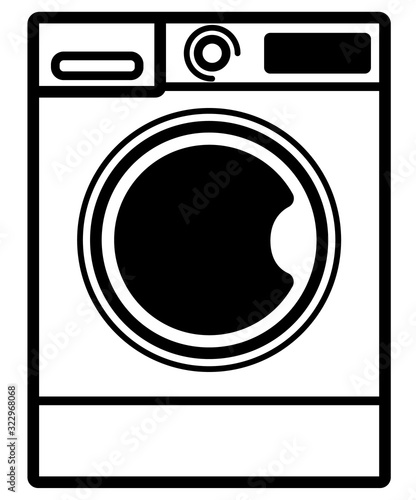 Washing machine vector icon for commercial use