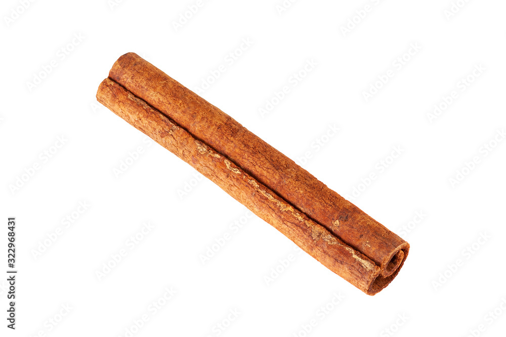 Cinnamon stick isolated on white background. Clipping path Cinnamon stick isolated on white background. Clipping path