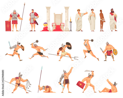 Ancient Rome Icons Set