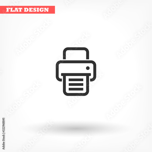 Printer vector icon , lorem ipsum Flat design