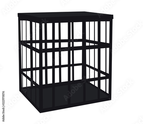 Cage metal bars. vector illustration