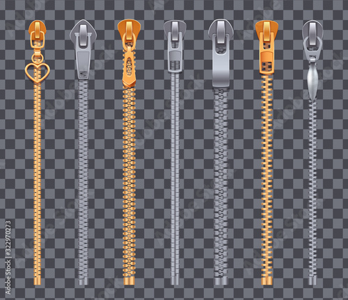 Zipper Strips Transparent Set