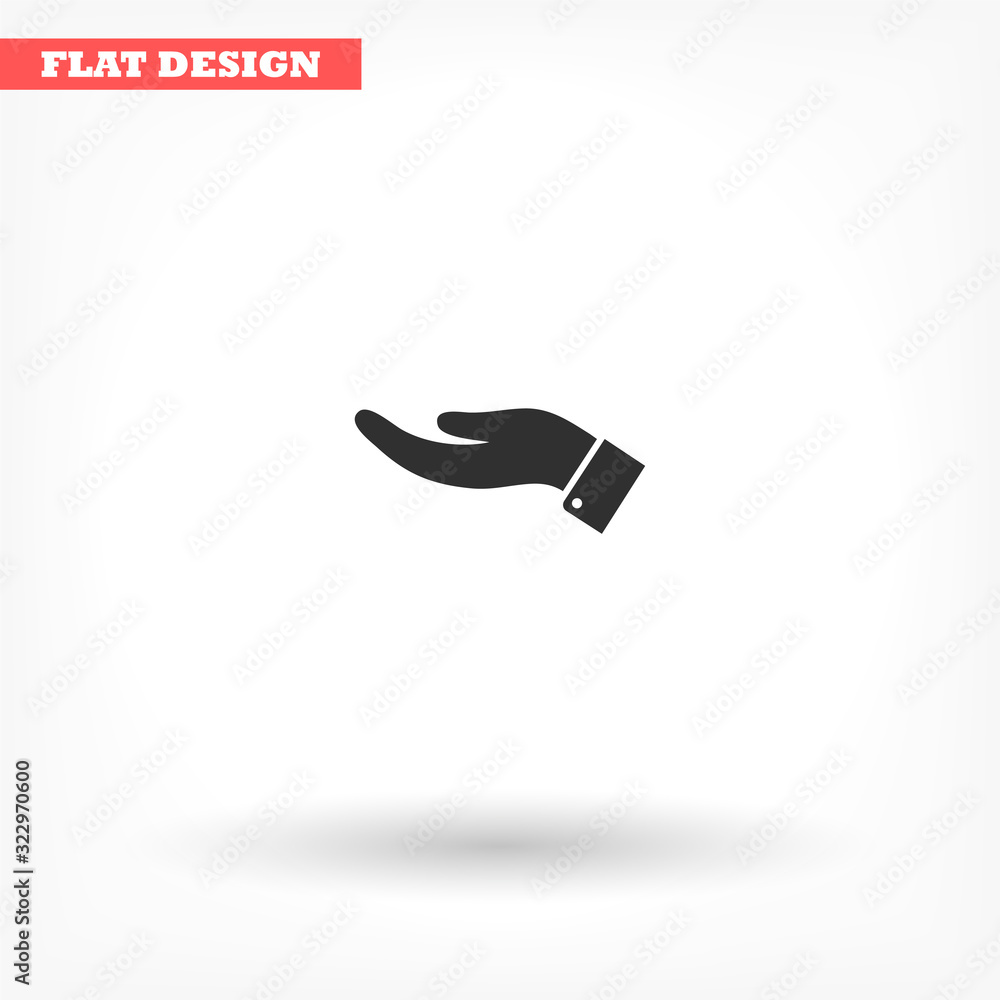 hand vector icon , lorem ipsum Flat design hand vector icon , lorem ipsum Flat design