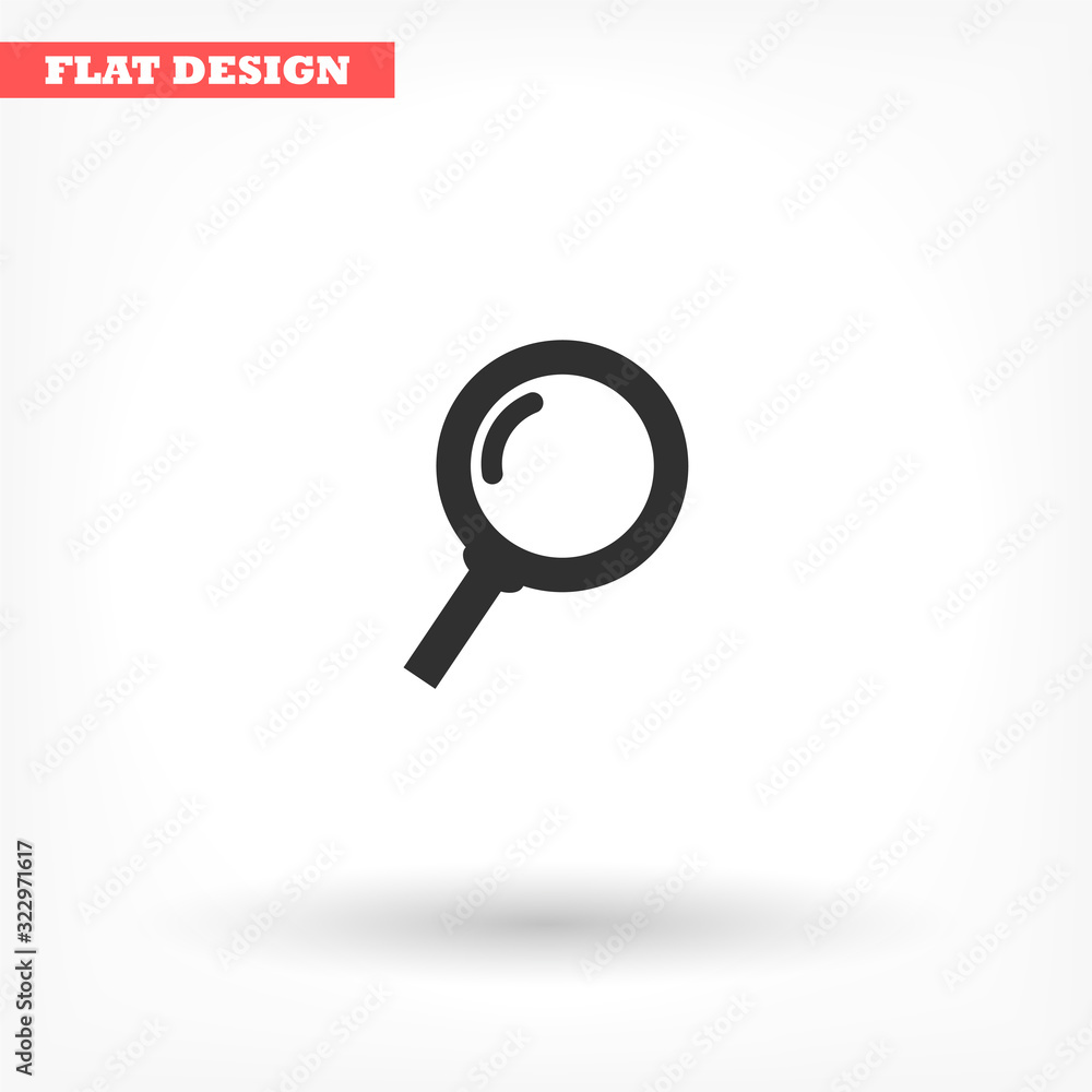 Magnifier with a man vector icon , lorem ipsum Flat design Magnifier with a man vector icon , lorem ipsum Flat design