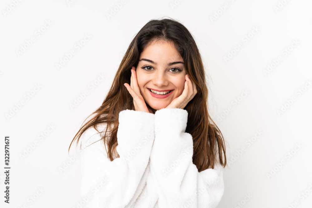 Young caucasian woman isolated on white background . Portrait Young caucasian woman isolated on white background . Portrait