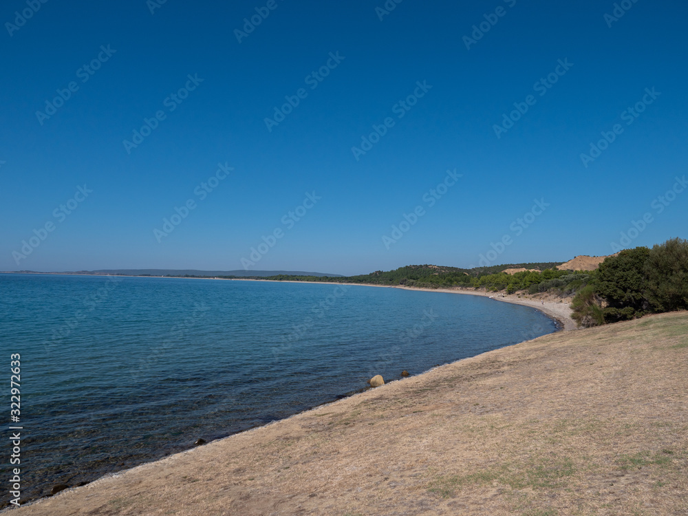 View across Anzac Cove in the Gallipoli Peninsula, Northern Turkey