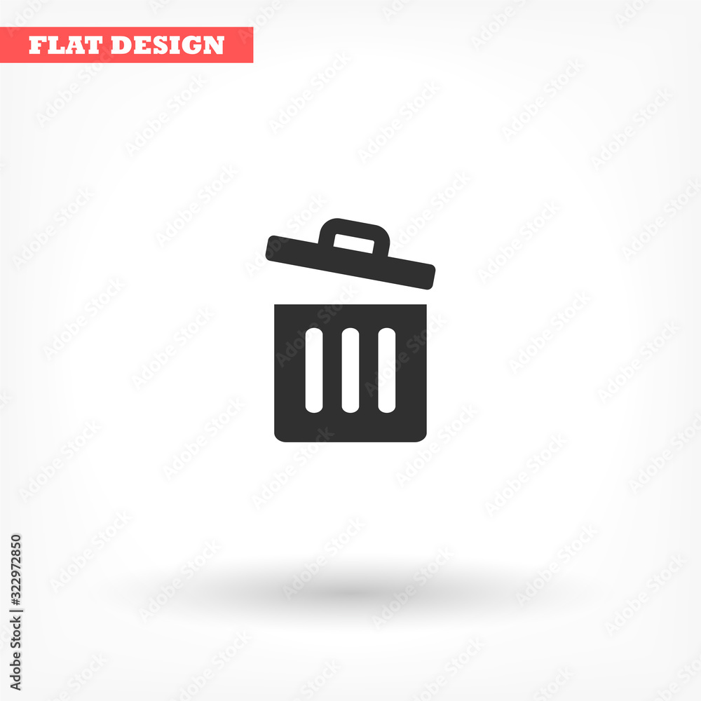 Trash vector icon , lorem ipsum Flat design Trash vector icon , lorem ipsum Flat design