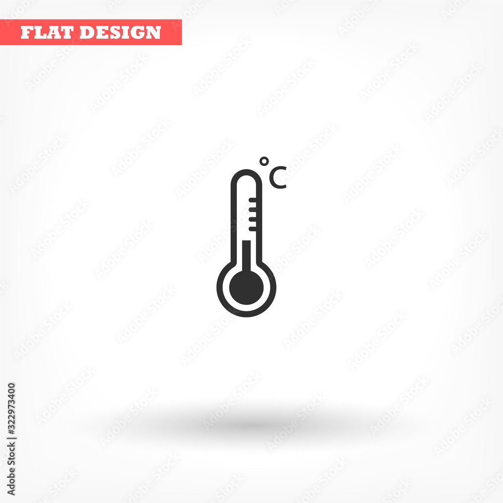 Thermometer vector icon , lorem ipsum Flat design Thermometer vector icon , lorem ipsum Flat design