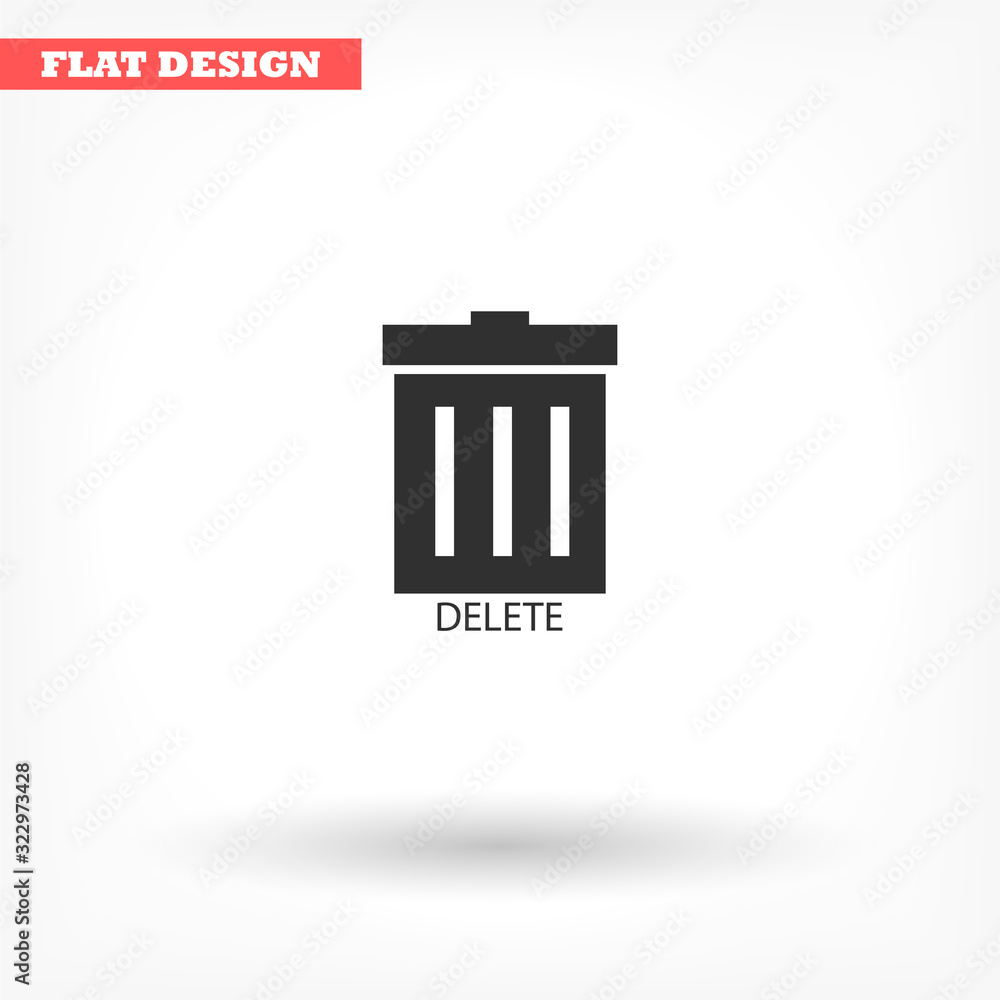 Trash vector icon , lorem ipsum Flat design Trash vector icon , lorem ipsum Flat design