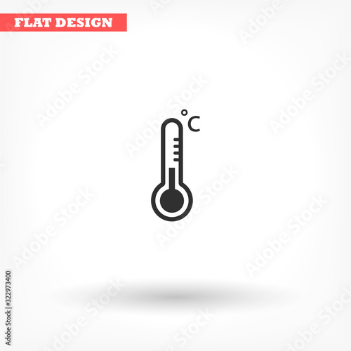 Thermometer vector icon , lorem ipsum Flat design