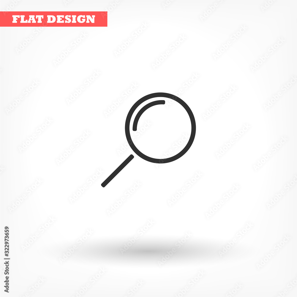 Loupe vector icon , lorem ipsum Flat design Loupe vector icon , lorem ipsum Flat design
