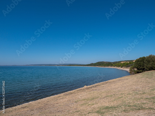 View across Anzac Cove in the Gallipoli Peninsula, Northern Turkey photo