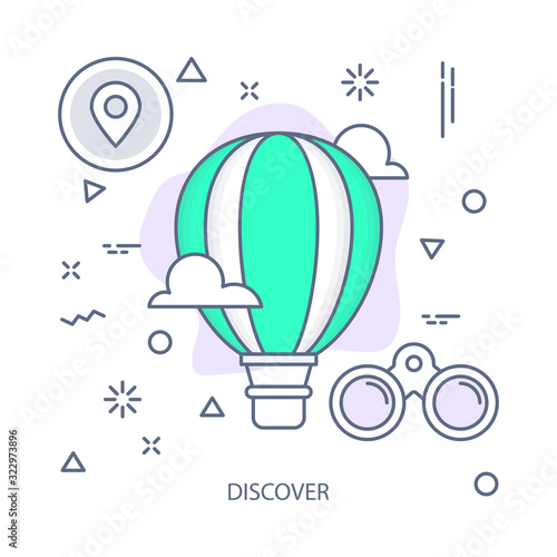Discover vector illustration flat design concept. EPS 10 File