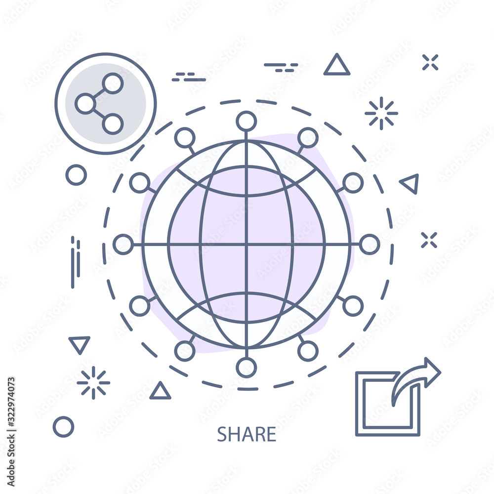 Share vector illustration flat design concept. EPS 10 File Share vector illustration flat design concept. EPS 10 File