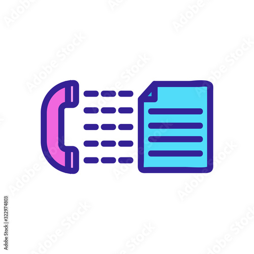 fax icon vector. Thin line sign. Isolated contour symbol illustration © vectorwin