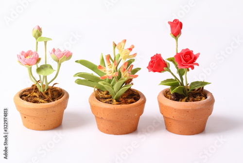 Wallpaper Mural Close up flower Made of clay Torontodigital.ca