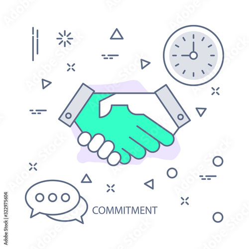 Commitment vector illustration flat design concept. EPS 10 File