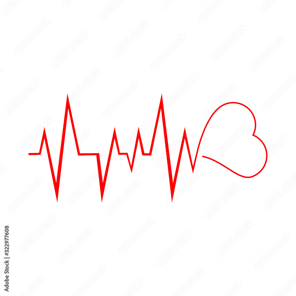 Art design health medical heartbeat pulse icon illustration