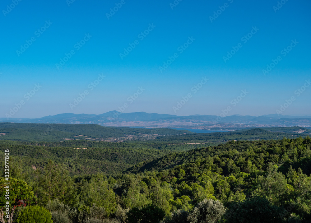 Fototapeta premium View across Anzac Cove in the Gallipoli Peninsula, Northern Turkey