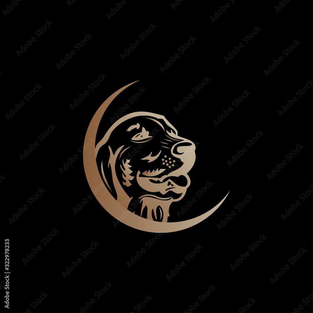Fototapeta Creative colorful dog logo, Dog head, Dog logo design