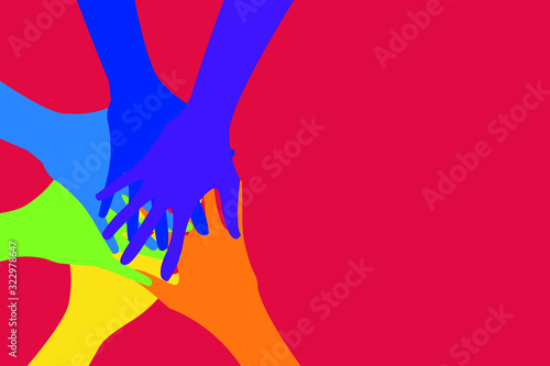 hands diverse unity of peoples and sexes