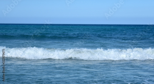 waves on the Atlantic ocean. Dominican Republic