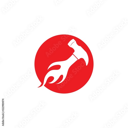 fire hummer  icon logo vector illustration design