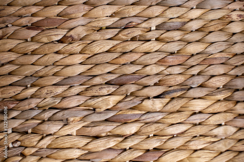 Wicker texture background. Used in weaving fashion baskets. eco furniture. Close-up
