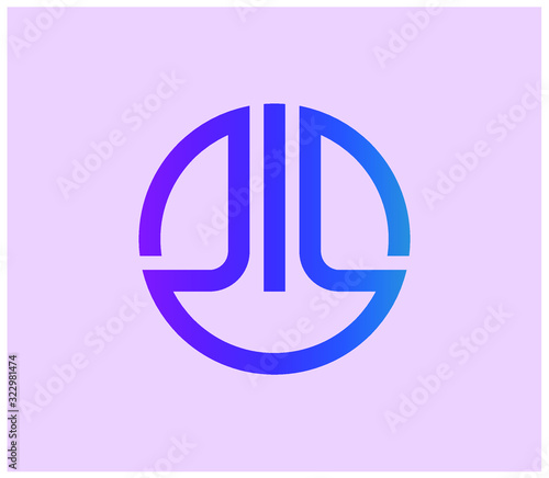SIS monogram logo design illustration